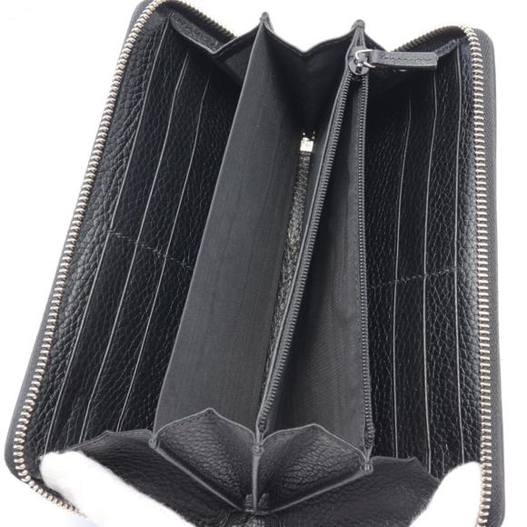 GUCCI GG Metal Round Long Wallet Leather Black - Picture 4 of 8